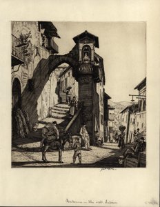 Madonna seinässä, Subiaco, 1929 (kuivakärkikaiverrus)