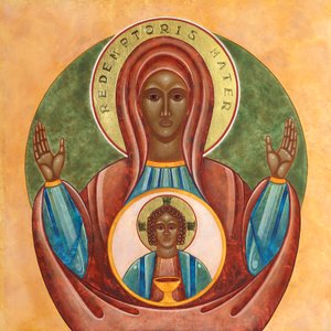 Redemptoris Mater, 2010 (munatempera ja 24k kultaa puulle). tekijältä Jodi Simmons