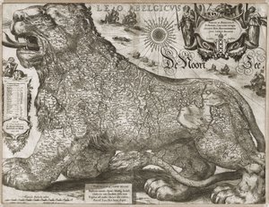 Leo Belgicus - Alankomaiden kartta (1611)