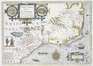 Uusi kuvaus Amerikan Virginian ja Floridan maakunnista, 1636