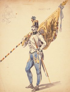 Unkarin jalkaväkirykmentin pataljoonavärinen upseeri, 1835-1848, 1800-luku