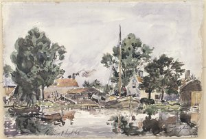 Kanava Haagissa, 1868 tekijältä Johan Barthold Jongkind