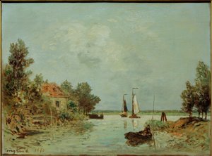 Die Maas Dordrechtissa tekijältä Johan Barthold Jongkind