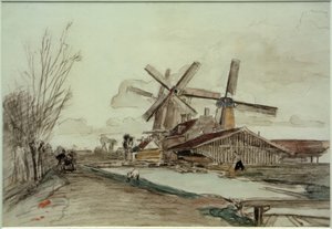 Stolkin tehtaat, Rotterdam tekijältä Johan Barthold Jongkind