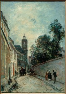 Die Rue de l’Abbé-de-l’Épée und die Kirche Saint-Jacques du tekijältä Johan Barthold Jongkind