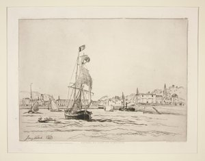 Sisäänkäynti Honfleurin satamaan tekijältä Johan Barthold Jongkind