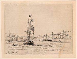 Sisäänkäynti Honfleurin satamaan tekijältä Johan Barthold Jongkind