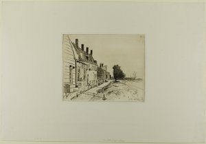 Houses Along the Canal, kuudesta kirjasta etchings, näkymiä Hollannin tekijältä Johan Barthold Jongkind
