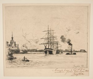 Rotterdamin vanha satama tekijältä Johan Barthold Jongkind