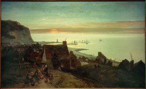 Auringonlasku St. Valéryen – Caux tekijältä Johan Barthold Jongkind