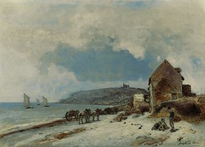 Ranta Sainte-Adressessa, 1862 tekijältä Johan Barthold Jongkind