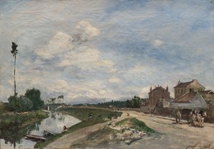 Seine Bas-Meudonissa, 1865 tekijältä Johan Barthold Jongkind