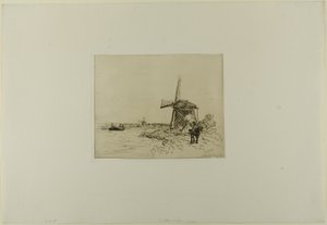 The Towpath, kuuden etsauksen kirjasta, Hollannin näkymiä. tekijältä Johan Barthold Jongkind