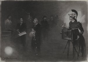 Suunnittelu kuvitukseen De Amsterdammer: The Speech from the Throne, 24. syyskuuta. 1905