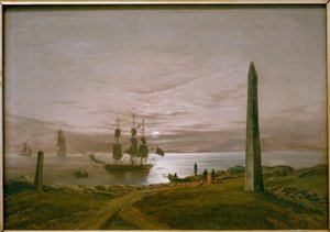 Vuonomaisema kuunvalossa tekijältä Johan Christian Dahl