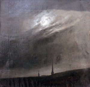 Saksa: Mondnacht über Dresden Kuun yö Dresdenin yllä tekijältä Johan Christian Dahl