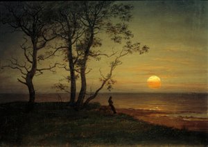Meeresufer im Mondschein tekijältä Johan Christian Dahl