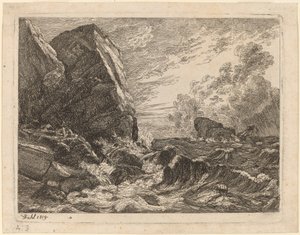 Norjan rannikko myrskyn aikana tekijältä Johan Christian Dahl