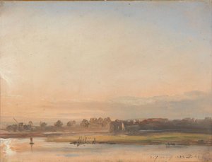Näkymä Elbelle tekijältä Johan Christian Dahl