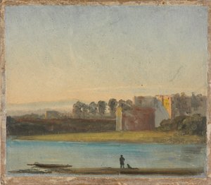 Näkymä Elben yli tekijältä Johan Christian Dahl