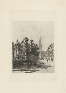 Näkymä Vondelstraatille Amsterdamissa tekijältä Johan Conrad Greive