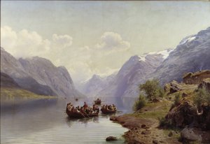 Morsiussaattaja Hardanger Fiordilla, 1865