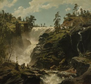 Maisema vesiputouksella