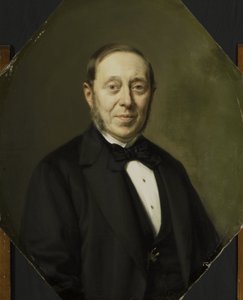 Johannes Cornelis van Pappelendamin (1810-1884) muotokuva. Taiteilija ja taidekauppias. Van der Hoop -museon päällikkö