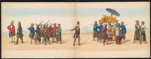 Delftin opiskelijoiden naamiaiset, 1857 (levy 5) Delftin opiskelijakunnan jäsenten pitämä pukukulkue 5. toukokuuta 1857, ja se kuvaa Djokjokartan sulttaanin Garebeg-kulkuetta ja Hollannin tyypillisimpiä tyyppejä.