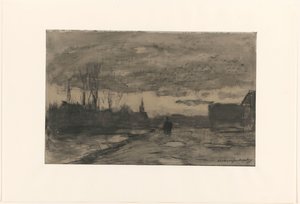Näkymä laiturille tekijältä Johan Hendrik Weissenbruch (signed by artist)