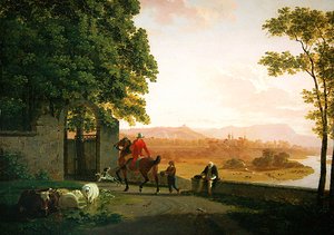 Bernin ympäristön maisema tekijältä Johan Jakob Biedermann