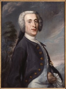 Olof von Dalinin (1708-1763) muotokuva Streng, Johan Joachim (1707-1763). Öljy kankaalle. Mitat: 79 x 58 cm. Tukholman kansallismuseo tekijältä Johan Joachim Streng