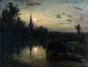 Johan Jongkind - Clair de lune à Overschie (Overschien sädekehä)