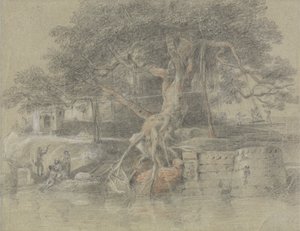 Kuoleva hindu tuotu Ganges-joelle tekijältä Johan Joseph Zoffany