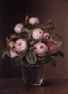 Ruusuja lasimaljakossa, 1842