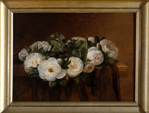 J.L.Jensen, Kranz aus weißen Rosen