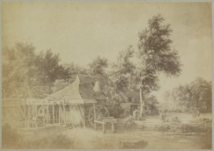 Valokuvakopio Meindert Hobbeman maalauksesta Vesimylly Musee d