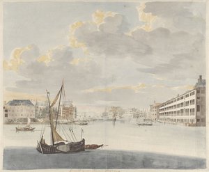 Näkymä Binnen-Amstelille Amsterdamissa tekijältä Johan Teyler
