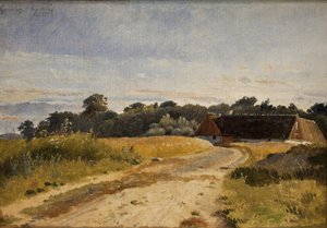 Croft Lodskovissa lähellä Vognserupin kartanoa. Opiskelu tekijältä Johan Thomas Lundbye