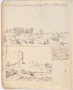 Goose Tower Vordingborgissa, piirretty sivulle 16 f.n. tekijältä Johan Thomas Lundbye