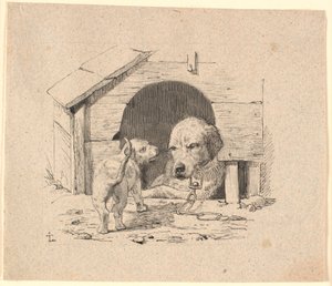 Pentu. Kuvitus Kaalundin "Fables for Children" -kirjaan. Katso kommentti arkkiluettelosta. tekijältä Johan Thomas Lundbye
