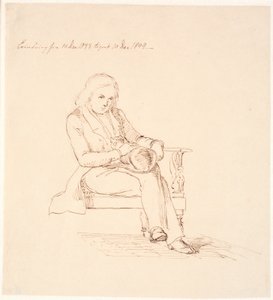 Thorvaldsen istuu sohvalla tekijältä Johan Thomas Lundbye