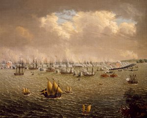 Skargardin taistelu ruotsalaisten ja venäläisten laivastojen välillä Ruotsin Suomen herruuden vuoksi, 10.7.1790, Johan Tietrich Schoultz (1754-1807), Venäjän ja Ruotsin sodat
