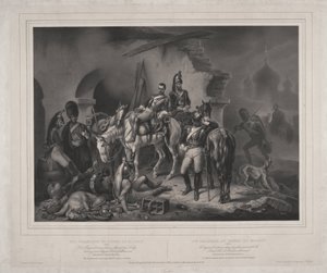 Ranskan armeija Moskovan Kremlissä - Woelfle, Johannes (1807-1893) - 1830 - Litografia - 60,8x85,9 - Yksityiskokoelma tekijältä Johan Woelfle