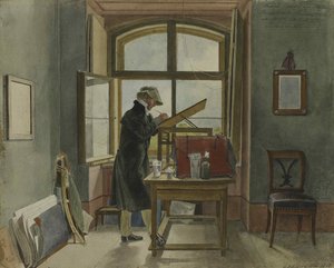 Johann Christoph Erhard studiossaan, 1818.