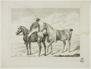 Ratsastuskoulu ja hevoset tekijältä Johann Adolph Darnstedt