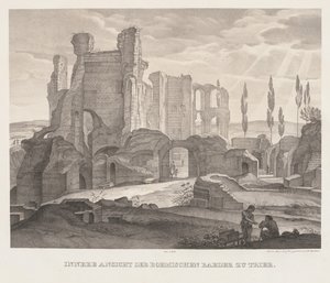 Sisäkuva Trierin roomalaisista kylpylöistä, 1826.