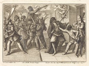 Kapteeni saa takaisin vapautensa tekijältä Johann Balthasar Probst after Johann Jacob Schübler