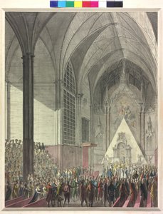 Arkkiherttuatar Marie Louisen ja keisari Napoleon I:n avioliittoseremonia (akvarelli) tekijältä Johann Baptist Hoechle