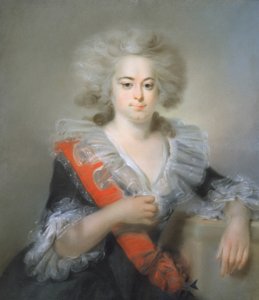 Tsaariina Maria Fedorovnan muotokuva (värillinen liitu paperille)